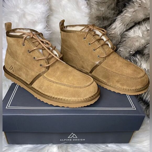 Alpine Marco Moc Lace Up Boots - Size 10 Suede men’s - Picture 1 of 8